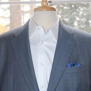 Hickey Freeman Blue/Gray Window Pain Blazer